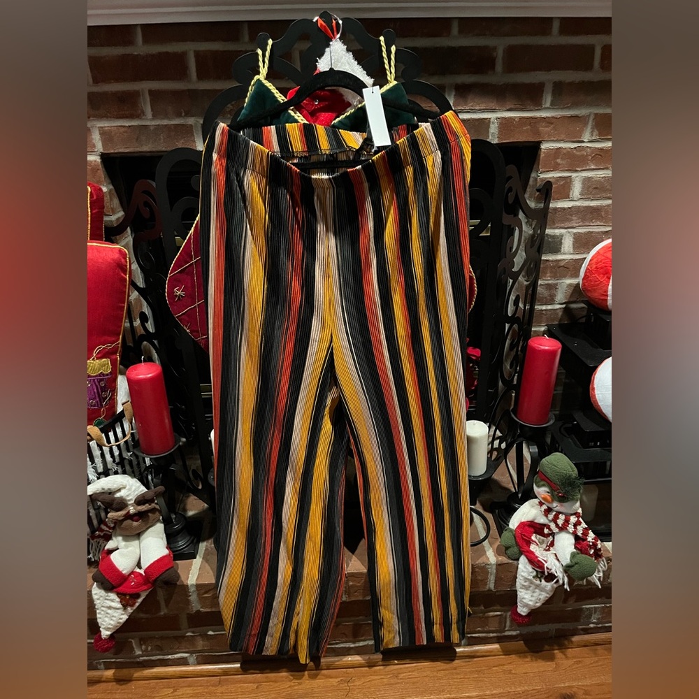 RD & Kokio Colorful Striped Pullon Wide Leg Pant! Size:3X Fun to wear! NWT!